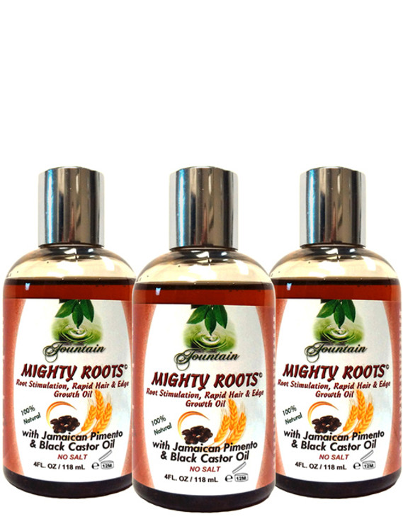 Fountain MIGHTY ROOTS with Jamaican Pimento Oil and Black Castor Oil 4 Oz 3-Pack