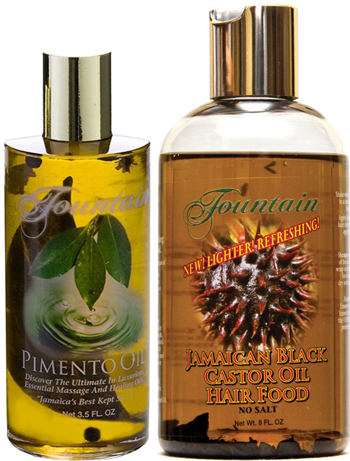 Fountain Pimento Oil & Fountain Jamaican Black Castor Oil Hair Food Combo