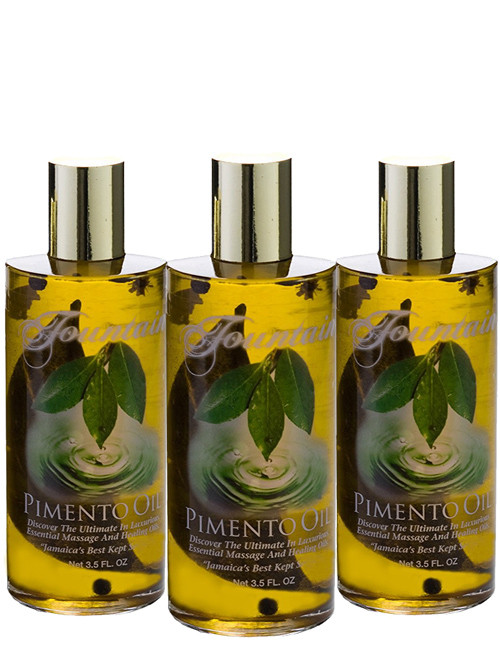 Fountain Pimento Oil 3.5 Oz 3-Pack - Effective for pain associated with a wide range of ailments and joint discomforts or use as a pre or post gym workout oil