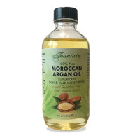 Fountain 100% Pure Organic Moroccan Argan Oil - Liquid Gold for your hair, skin and nails! Mother nature's age defying superfood to smooth fine lines, visibly reduce wrinkles for a stunning, flawless face with a youthful glow, healthy, hydrated hair and strong nails!