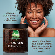 Fountain Clean Skin Coffee Scrub - No scars, no lumps, bumps and shrink those stretch marks within weeks!