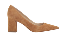 Zala Block Heel Pointy Toe Pump Suede Zala Block Heel Pointy Toe Pump Suede