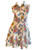 Sleeveless Mini Shirt Dress in Mix Bouquet Toss
