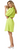 Open Back Poplin Dress in Lime 