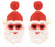 Holiday Beaded Santa with Sunglasses Earring 