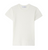 Linen Gauze Vareigated Ribbed T-shirt in White 