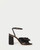 Camellia Pleated Bow Heel - Black