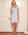 Ella Dress - Plaid Ice Blue Sequins
