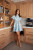 Tie Waist Shirt Dress - Pineapple Print