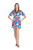 Trim Fitted Dress - Dynamic Blossom