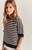 Fallon Short Sleeve Pullover - Midnight Blue Stripe