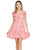 Ruched V-Neck Ruffles Dress - Red Medley