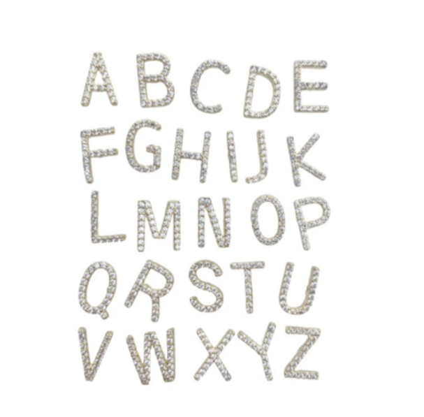 Block Embellished Alphabet Single Stud Block Embellished Alphabet Single Stud