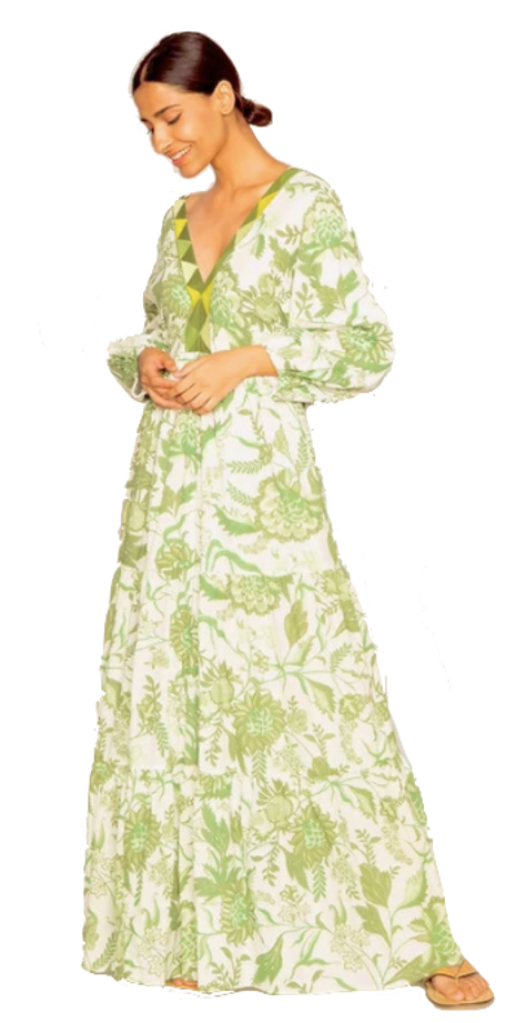 Rafaela Dress in Green Tiffany