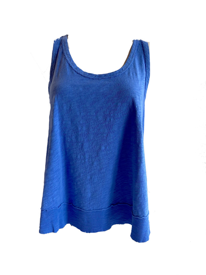 Scoop Neck Tank in Capri Blue 