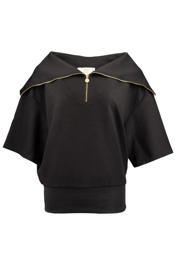Josie Short Sleeve Sweatshirt - Black