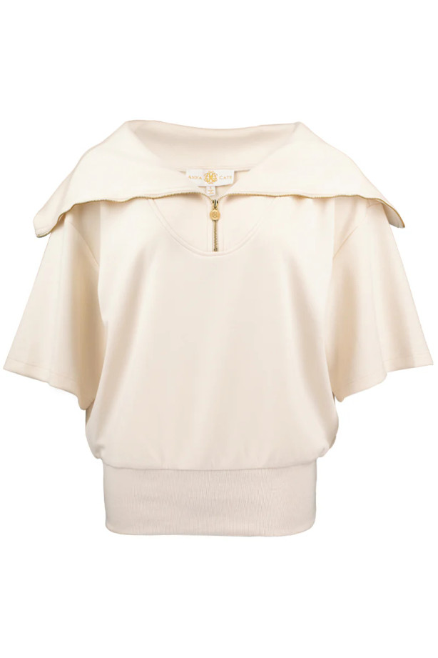 Josie Short Sleeve Sweatshirt - Ivory