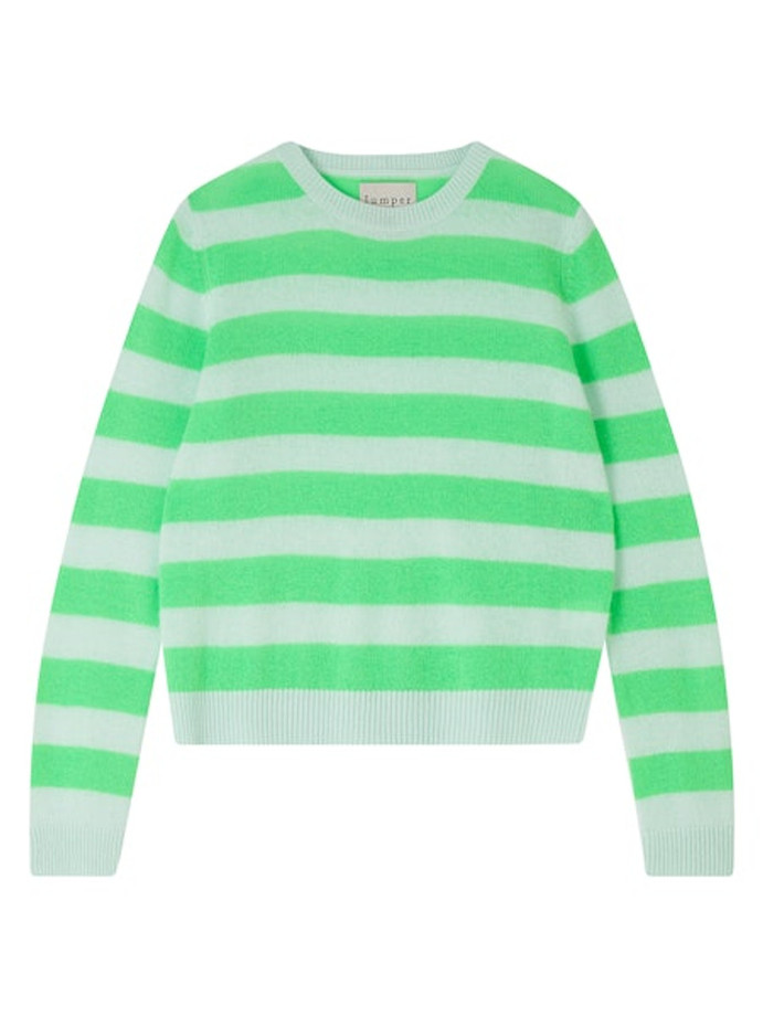 Stripe Crew - Noor/Neon Green