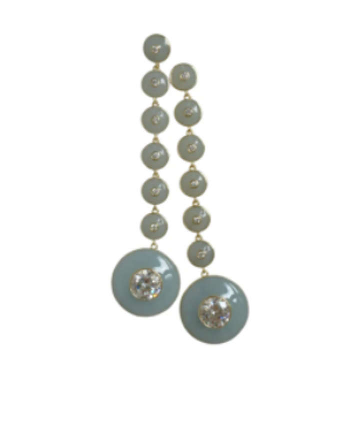 Embellished Dusty Blue Enamel Drops Embellished Dusty Blue Enamel Drops