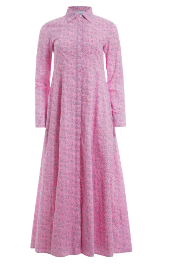 Classic Shirtdress in Pink Trailing 