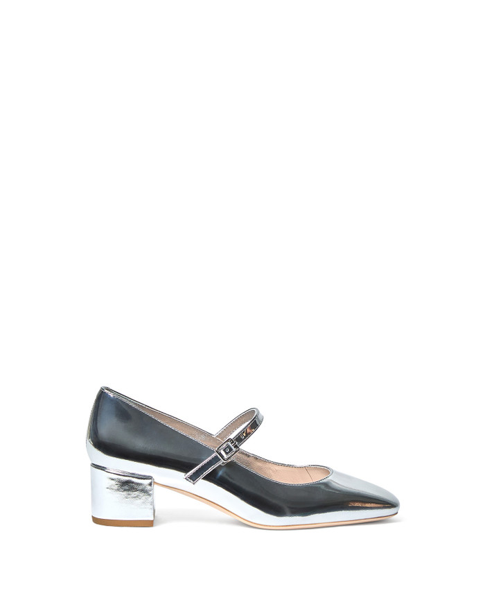 Lyra Mary Jane Pump - Silver