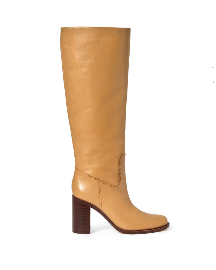 Heidi Tall Almond Toe Boot with Welt - Khaki