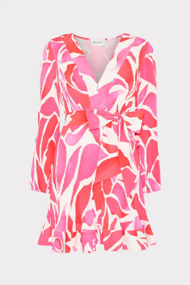 Liv Dream Rose Pleated Dress - Magenta Multi Liv Dream Rose Pleated Dress - Magenta Multi