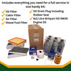Discovery 4 service kit contents including oil filter, air filter, cabin filter and 5W30 engine oil
