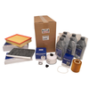 Britpart Engine Service Kit with Oil - DA6086COM for Discovery 4 3.0 V6 Diesel, image showing various engine service components including filters and oil container.