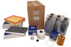 Britpart Engine Service Kit with Oil for Range Rover Sport L320 3.0 V6 Diesel, including filters, oil bottles, and other engine maintenance parts. Britpart Engine Service Kit with Oil for Range Rover Sport L320 3.0 V6 Diesel, including filters, oil bottles, and other engine maintenance parts.