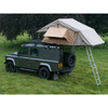 ARB 4X4 Accessories Simpson Roof Tent & Annex ARB, beige camping roof tent with annex room, mesh windows, and waterproof fabric for outdoor use.