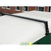 Britpart Roof Rack Bar Load Carrier & Light Mounting Bar for Defender, black metal roof rack mounted on a white vehicle. Britpart Roof Rack Bar Load Carrier & Light Mounting Bar for Defender, black metal roof rack mounted on a white vehicle.