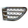 Britpart Right Hand Air Intake Grille Chrome for Range Rover Sport L320, chrome front right air vent grille with a grid design and horizontal slats.