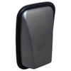 BRITPARTXS XS Wing Mirror Brunel for Defender, side view of the angular wing mirror with a black frame and gray reflective surface.
