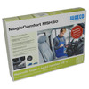 Waeco Retrofit Heated Seat Kit WAECO for Defender, product packaging with installed heated seat kit and a person installing it inside a vehicle. Waeco Retrofit Heated Seat Kit WAECO for Defender, product packaging with installed heated seat kit and a person installing it inside a vehicle.