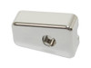 Britpart Silver Aluminium Heater Control Knob for Defender (1986-2006) | DA8946, close-up of the metallic heater control knob with a cylindrical shape and hole for installation. Britpart Silver Aluminium Heater Control Knob for Defender (1986-2006) | DA8946, close-up of the metallic heater control knob with a cylindrical shape and hole for installation.