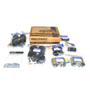 Britpart Polyurethane Suspension Bush Kit for Discovery 2, image of a boxed set and multiple bush components in plastic bags for vehicle suspension repair.