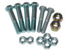 Britpart Front Suspension Bolt Kit 1998 to 2002 for Defender, image of bolts and nuts for vehicle suspension repair. Britpart Front Suspension Bolt Kit 1998 to 2002 for Defender, image of bolts and nuts for vehicle suspension repair.
