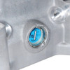 Direct Replacement Cylinder Head Complete for 300Tdi Engines in Discovery 1, Defender & Range Rover Classic, close-up of the blue temperature indicator showing 110°C on an aluminum cylinder head.
