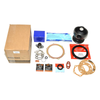 Product OEM Parts Swivel Housing Full Repair Kit OEM with ABS for Defender, showing various components including a black swivel housing, gaskets, seals, and hardware parts arranged on a white background for automotive repair.