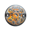 WIPAC  LED Clear Rear Indicator Light for Defender - LR048187, round transparent vehicle indicator.