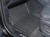 Britpart Rubber Floor Mat Set for Range Rover Evoque 2012-2018, black rubber floor mats with textured surface for all-weather protection in the vehicle's footwell area.