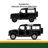 Rubber front floor mat set for Defender 1994 to 2016 suitable for 90 110 and 130
