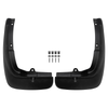 Direct Replacement Front Mud Flaps - CAS500070PCL for Range Rover Sport, black plastic mud flaps shown in the image.