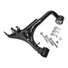 BRITPARTXS Rear Right Upper Suspension Arm With Bolts OE Quality for Discovery 4, black metal suspension arm with bolts and mounting hardware laid out.