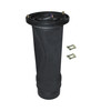 CONTITECH Rear Air Suspension Spring Bag for Discovery 2, black rubber air spring with metal fittings and retaining clips.