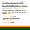 Customer review graphic for Terrafirma TF255 steering rod kit
