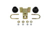 Terrafirma Heavy Duty Steering Track Rod and Drag Link Steering Arms for Discovery 2, image shows a set of steering components including a central mounting bracket, two rubber boots, two U-bolts, washers, and nuts.