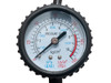 BRITPARTXS Portable 12 V Double-Pump Air Compressor for 4x4 Use, close-up of the pressure gauge showing pressure measurements in psi, bar, and kg/cm².