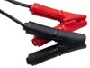 BRITPARTXS Portable 12 V Double-Pump Air Compressor for 4×4 Use, red and black handheld inflator with textured grip handles for tire inflation.